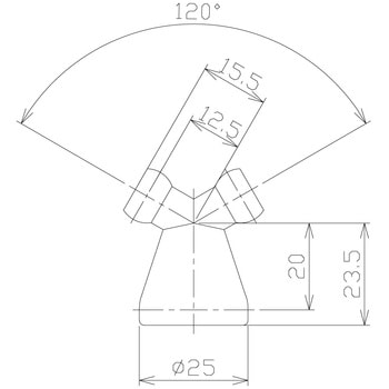 1/2"クーラントノズル フィッティング 日機