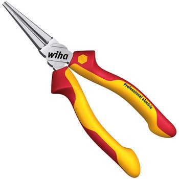 絶縁 ロング丸ノーズ プロフェッショナルプライヤー 160mm - Wiha(ビーハ/ノガ)