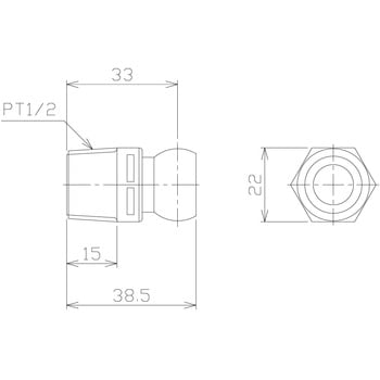 1/2"クーラントノズル コネクター 日機