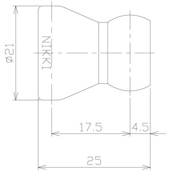 3/8"クーラントノズル ホース 140mm(6コマ) グレー 日機