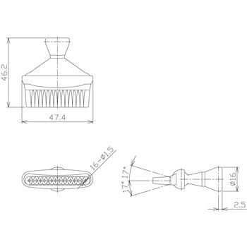 1/4"クーラントノズル マルチホールノズル - 日機