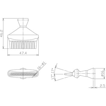 1/4"クーラントノズル マルチホールノズル - 日機
