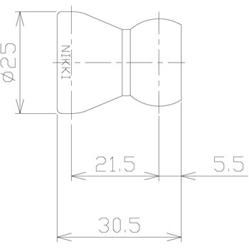 1/2"クーラントノズル ホース 140mm(6コマ) グレー 日機