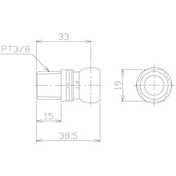 1/2"クーラントノズル コネクター 日機