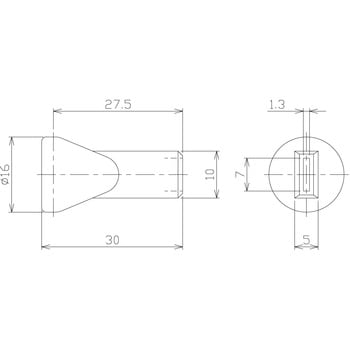 1/4"クーラントノズル フラット スロット ノズル 日機
