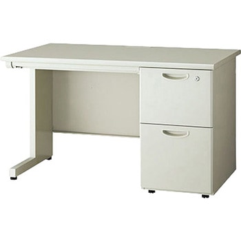 片袖デスク NELD型/ウォームホワイト ナイキ