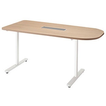 ミーティングテーブル(配線付/半長円テーブル モプト MP型) ナイキ