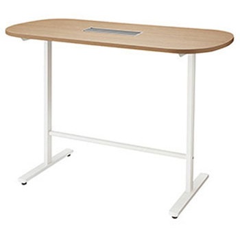 ミーティングテーブル(配線付/直線テーブル ハイタイプ モプト MP型) ナイキ