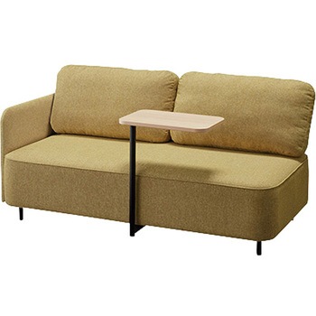 テーブル付きラウンジワークソファー(2人掛け・右肘付き) RC200型 フィナンシェ Financier - ナイキ