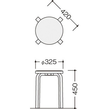 スツール(肘無) E373型 - ナイキ