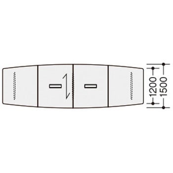 ミーティングテーブル(配線無 KDF型) ナイキ