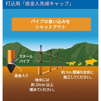 電気柵ポール 長さ900mm 1箱(25本)