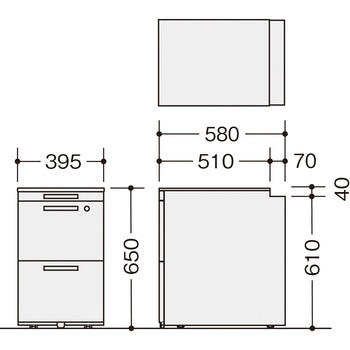 ワゴン(トレー付2段) ナイキ