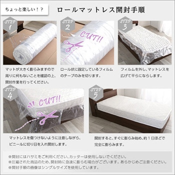 ロール梱包片面仕様ポケットコイルマットレス【Sheera シェエラ】キングサイズ ホームテイスト