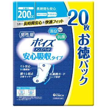 ポイズ メンズパッド 安心吸収タイプ 日本製紙クレシア