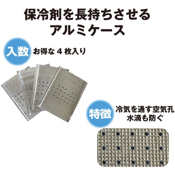 ひんやりMAX 保冷剤用アルミケース4枚入 PAX-ASIAN