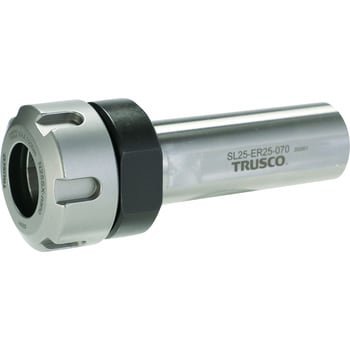 TRUSCO NC旋盤用ストレートシャンクコレットホルダ フラット付キER