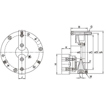 2爪強力型調整型スチール製スクロールチャック ファーステック