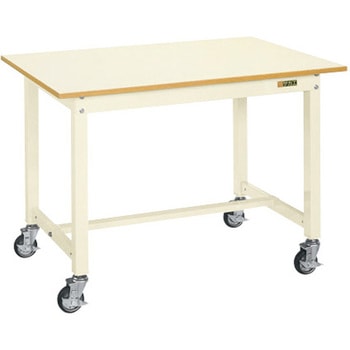 中量作業台(KTタイプ/耐荷重300kg/メラミン天板/H825/キャスター付) サカエ