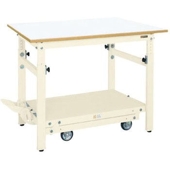 軽量ペダル昇降移動式作業台(TKK/耐荷重300kg/サカエリューム天板/H740～1040) サカエ