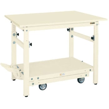 軽量ペダル昇降移動式作業台(TKK/耐荷重300kg/スチール天板/H740～1040) サカエ