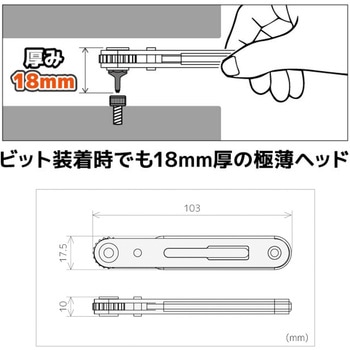 極薄ラチェット&へクスローブ極短 エンジニア