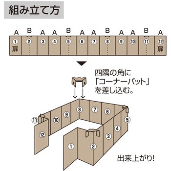 災害用 ダンボール間仕切り 避難所パーテーション - ブレイン