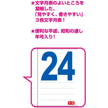 壁掛けカレンダーA3 THE・文字 新日本カレンダー