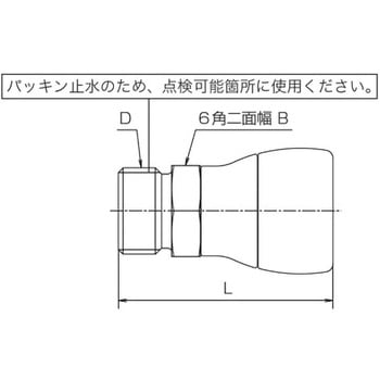 QSジョイントクリア オスアダプター平行 S 前澤給装工業