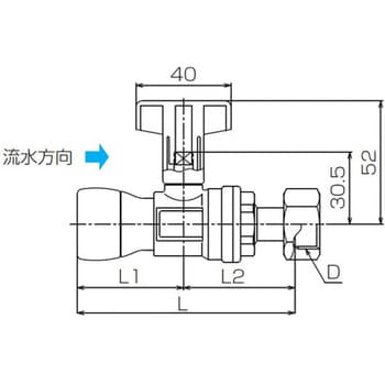 334875-16-3/4 QSジョイントクリア 逆ボ弁 給湯器用(G) 前澤給装工業 呼び径16A 長さ97(L)/47(L1)/50(L2)mm  - 【通販モノタロウ】