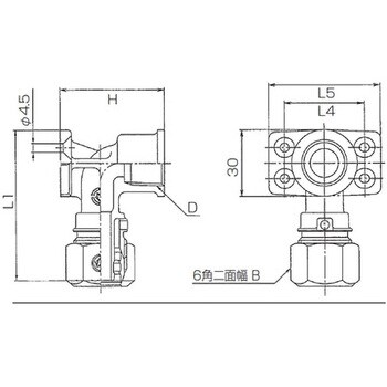 KP継手 座付エルボ 横型 前澤給装工業 樹脂管用継手 【通販モノタロウ】