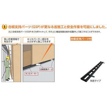 NKSKG91-100 キソスペーサーロング気密タイプ 合板支持パーツ付(GSP) 1