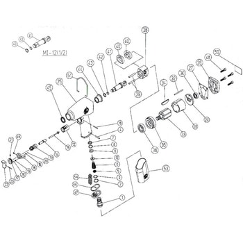 部品 インパクトレンチ MI-12G-12、MI-12G-38 東空販売