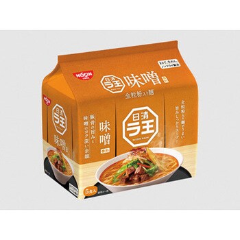 日清ラ王 味噌 5食パック 1箱(495g×6個) 日清食品 【通販