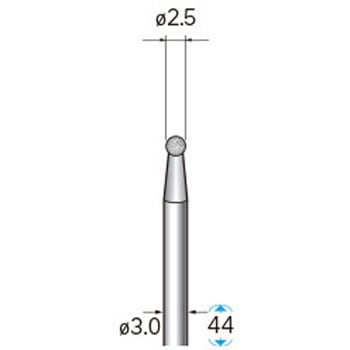 天然電着ダイヤモンドバー (軸径3mm) NSK(ナカニシ)