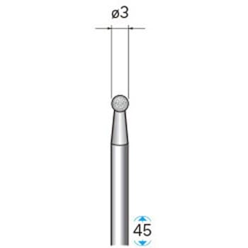 天然電着ダイヤモンドバー (軸径3mm) NSK(ナカニシ)