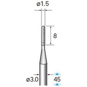天然電着ダイヤモンドバー (軸径3mm) NSK(ナカニシ)