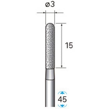 天然電着ダイヤモンドバー (軸径3mm) NSK(ナカニシ)