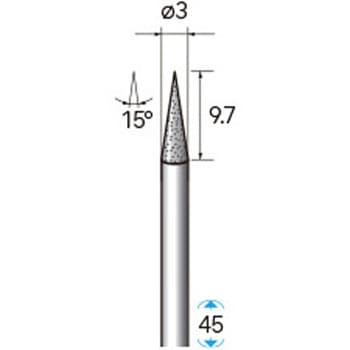 天然電着ダイヤモンドバー (軸径3mm) NSK(ナカニシ)