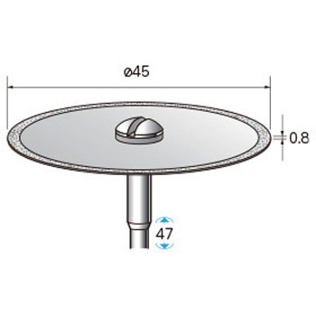 電着ダイヤモンドディスク (軸径2．34mm) - NSK(ナカニシ)