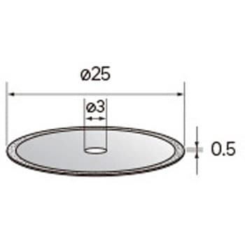 電着ダイヤモンドディスク (中心穴径3mm・6mm) - NSK(ナカニシ)