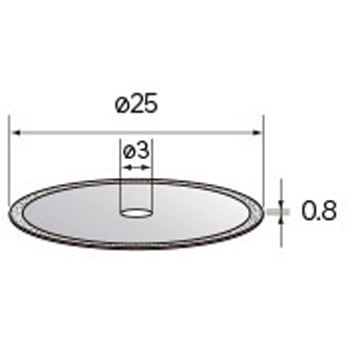 電着ダイヤモンドディスク (中心穴径3mm・6mm) - NSK(ナカニシ)