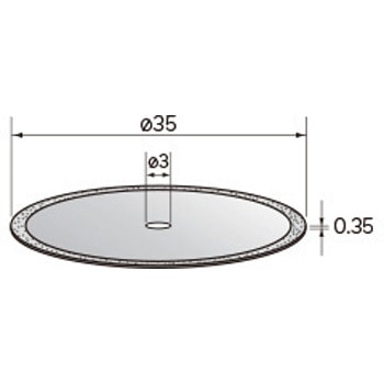 電着ダイヤモンドディスク (中心穴径3mm・6mm) - NSK(ナカニシ)