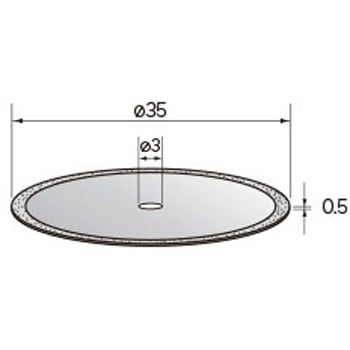 電着ダイヤモンドディスク (中心穴径3mm・6mm) - NSK(ナカニシ)