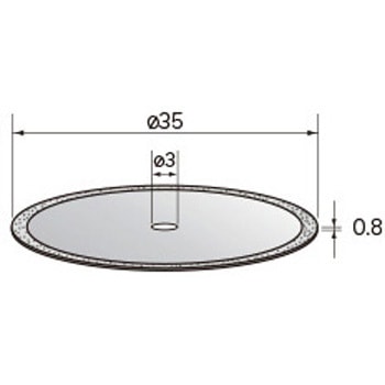 電着ダイヤモンドディスク (中心穴径3mm・6mm) NSK(ナカニシ)