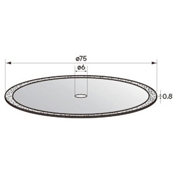 電着ダイヤモンドディスク (中心穴径3mm・6mm) NSK(ナカニシ)