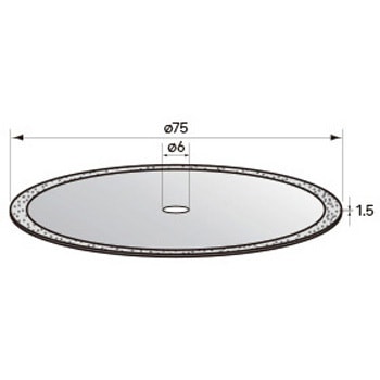 電着ダイヤモンドディスク (中心穴径3mm・6mm) NSK(ナカニシ)