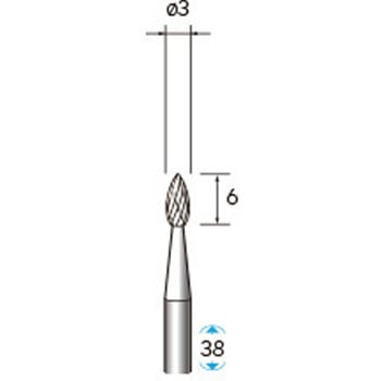 チタン合金用超硬カッター (軸径3mm) NSK(ナカニシ)