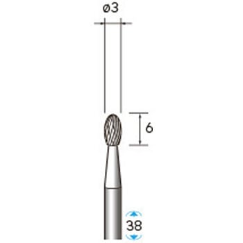 チタン合金用超硬カッター (軸径3mm) NSK(ナカニシ)