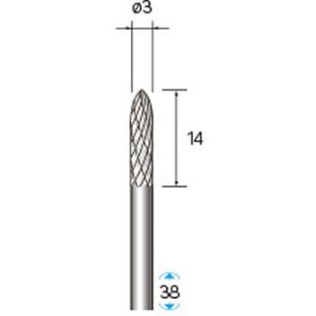 チタン合金用超硬カッター (軸径3mm) NSK(ナカニシ)